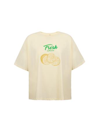 GILLI CLOTHING - Fresh Lemons Tee CREAM