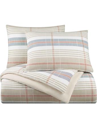 WESTPOINT HOME - Vellux Oslo Plaid 3-Piece Comforter Set TAUPE
