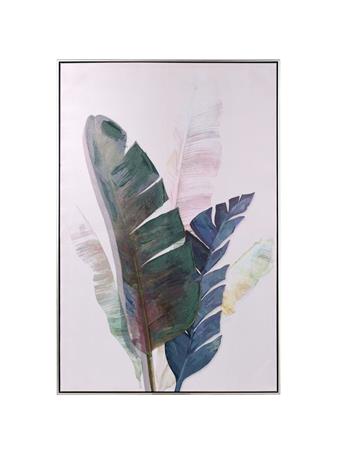 STYLECRAFT - Botanical Leaves Art Framed Printed Canvas GREEN
