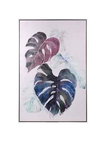 STYLECRAFT - Botanical Leaves Art Framed Printed Canvas BLUE