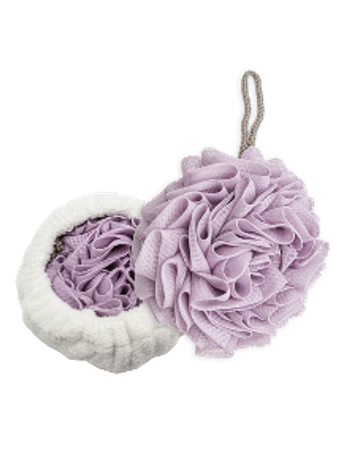 MINX NYC - Luxury Bath Pouf 3 Shower Steamers LAVENDER