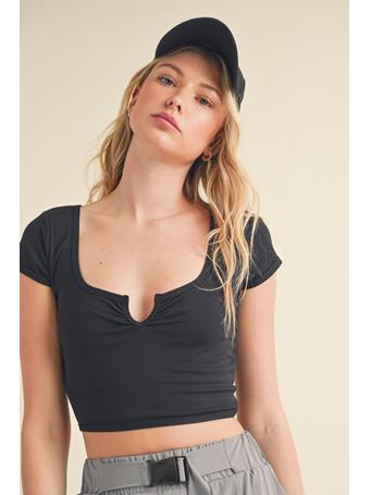 KIMBERLY C - Crop Tee BLACK