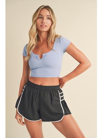 KIMBERLY C - Crop Tee BLUE