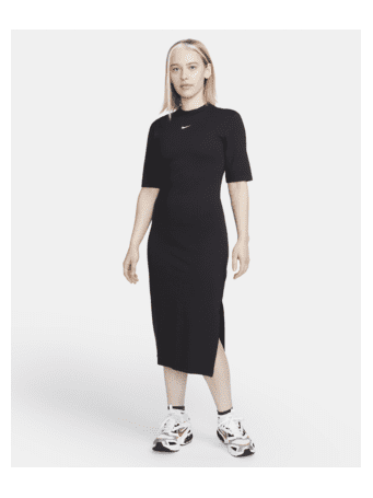 NIKE - Sportswear Essential Women's Tight Midi Dress BLACK
