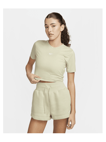 NIKE - Sportswear Essential Women's Slim Cropped T-Shirt OLIVE AURA