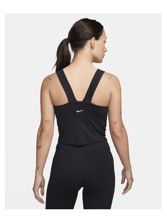 NIKE - One Fitted Women's Dri-FIT Strappy Cropped Tank Top BLACK