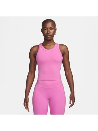 NIKE - One Fitted Women's Dri-FIT Strappy Cropped Tank Top PLAYFUL PINK