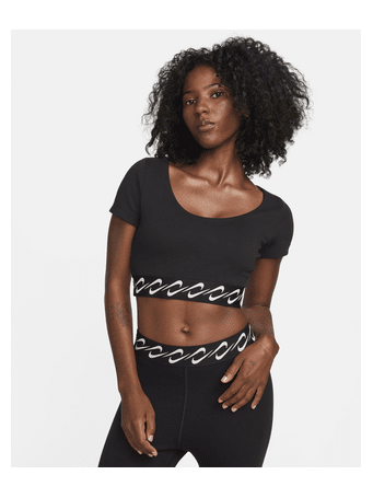 NIKE - Sportswear Essential Swoosh Women's Short-Sleeve Top BLACK