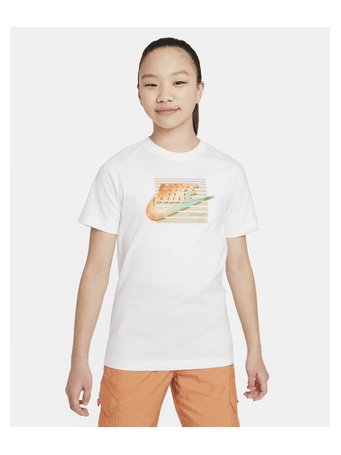 NIKE - Sportswear Big Kids' T-Shirt WHITE