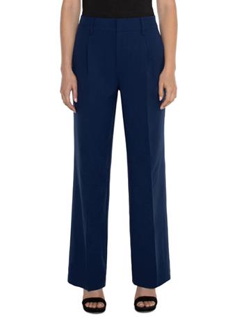 LIVERPOOL - Hi Rise Pleated Trouser 32IN Inseam GALAXY