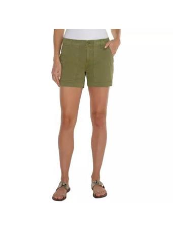 LIVERPOOL - Flap Pocket Chino Shorts EUCALYPTUS