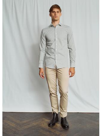 BRUUN & STENGADE - Lowry Modern Fit Shirt GREEN WHITE