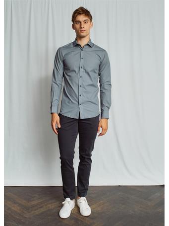BRUUN & STENGADE - Dwight Modern Fit Shirt BLUE
