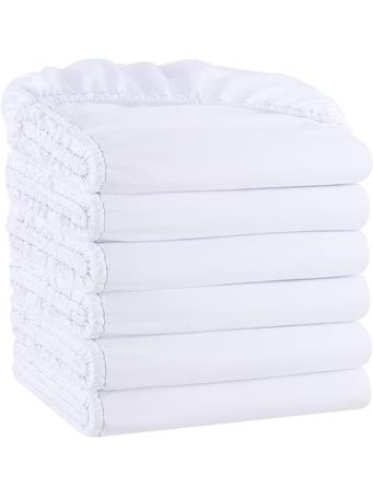 ARKWRIGHT HOME - Bulk Fitted Microfiber Sheets WHITE