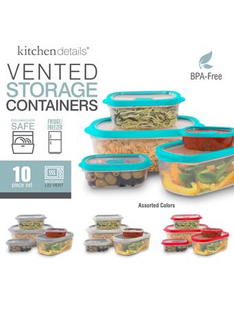 KITCHEN DETAILS - Rectangle Clear View Top, Durable Storage Set CLEAR