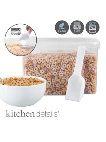 KITCHEN DETAILS - Cereal Airtight Food Storage w Scooper CLEAR