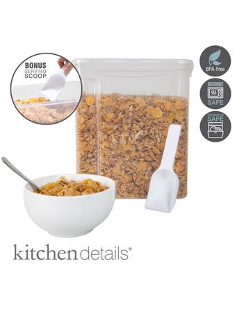 KITCHEN DETAILS -  Cereal Airtight Food Storage w Scooper CLEAR