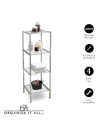 NEU HOME - 4 Tier Shelf CHROME