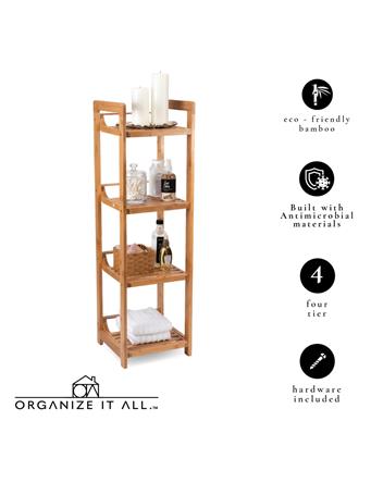NEU HOME - 4 Tier Tower BAMBOO