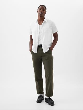 GAP - Stretch Poplin Shirt in Standard Fit OPTIC WHITE