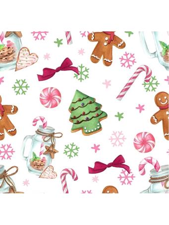 RAMALLAH TRADING COMPANY - Christmas Pink Candy Kitchen Placemats - 4 Pack NO COLOR