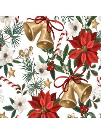 RAMALLAH TRADING COMPANY - Christmas Vintage Icon Printed Throw WHITE