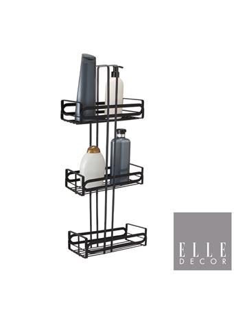 ELLE DÉCOR - Noir Matte Industrial 3 Tier Spa Tower BLACK