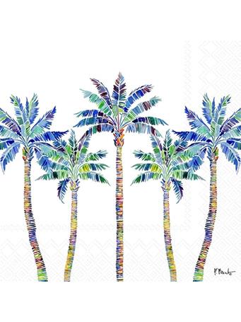 BOSTON INTERNATIONAL - Coastal Tropical Beach Napkin WHTE