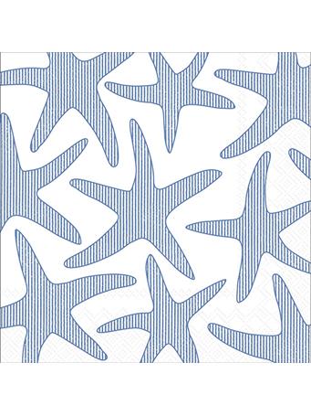 BOSTON INTERNATIONAL - Home Range Cocktail Napkins WHITE/BLUE