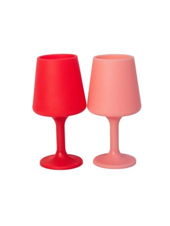 PORTER GREEN - Swepp Silicone Unbreakable Wine Glasses CHERRY+BLUSH