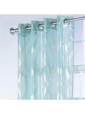 STYLEMASTER - Delancey Metallic Print Sheer TEAL