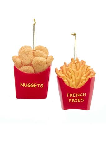 KURT ADLER - Fries and Nuggets Ornament RED