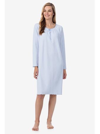 CAROLE HOCHMAN - Sweet Blue Cotton Pointelle Waltz Nightgown BLUE