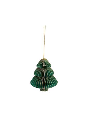 C & F ENTERPRISES - Honeycomb Paper Green Tree Ornament GREEN