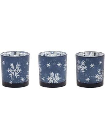 MELROSE INTERNATIONAL - Glass Votive Holder NAVY