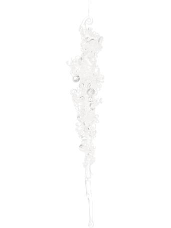 MELROSE INTERNATIONAL - Icicle Hanging Ornament WHITE