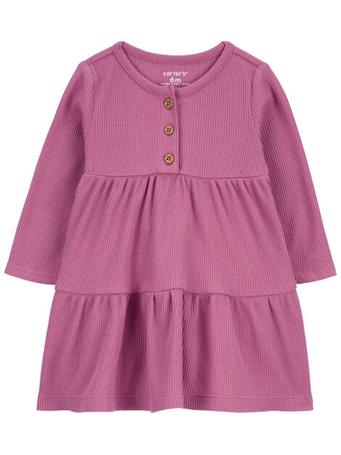 CARTER'S - Baby Tiered Thermal Dress PINK