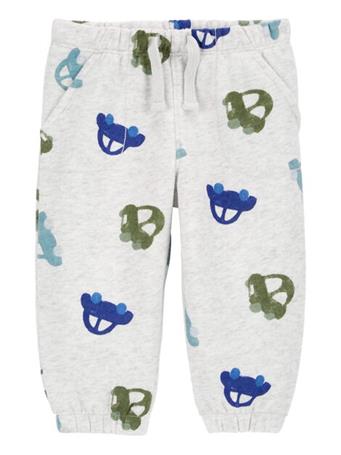 CARTER'S - Baby Car Print Pull-On Fleece Pants GREY