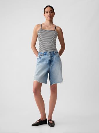 GAP - Compact Jersey Tube Top WHITE BLACK STRIPE