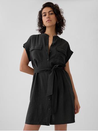 GAP - Utility Mini Shirtdress BLACK