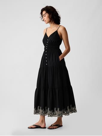 GAP - Tiered Maxi Dress BLACK