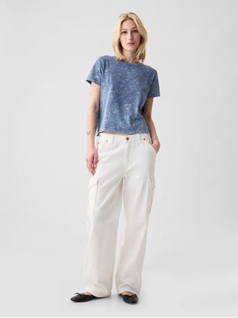 GAP - Organic Cotton Vintage Shrunken T-Shirt INDIGO TYE DYE TAPNAVY