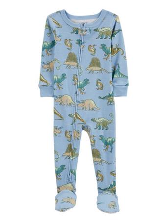 CARTER'S - Baby 1-Piece Dinosaur 100% Snug Fit Cotton Footie Pajamas GREEN