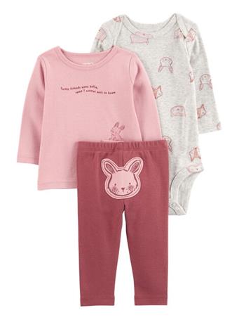 CARTER'S - Baby 3-Piece Bunny Little Character Set PINK