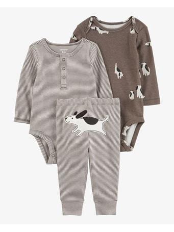 CARTER'S - Baby 3-Piece Dog Little Character Set BROWN