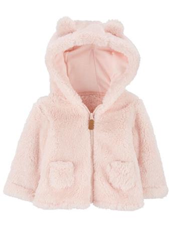 CARTER'S - Baby Sherpa Hooded Jacket PINK
