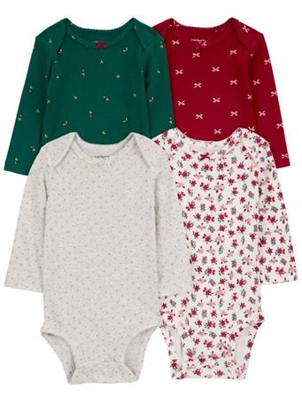 CARTER'S - Baby 4-Pack Long-Sleeve Original Bodysuits ASST