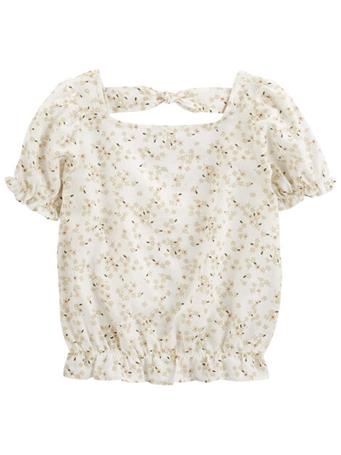 CARTER'S - Kid Floral Peplum Top IVORY