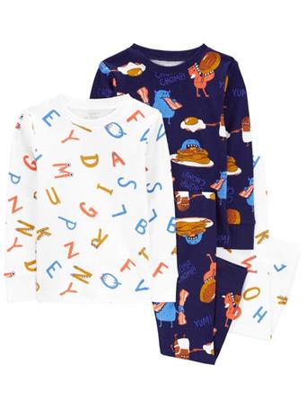 CARTER'S - Baby 4-Piece Monster 100% Snug Fit Cotton Pajamas NAVY