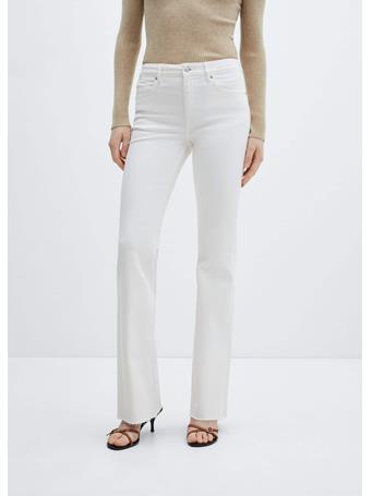 MANGO - Medium-rise Flared Jeans WHITE
